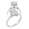 Engagement Ring in 18k Gold with Diamonds