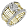 Right Hand Ring in 18k Gold with Diamonds
