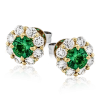 Color Earring in 18k Gold with Diamonds