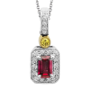 Color Pendant in 18k Gold with Diamonds