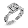Engagement Ring in 18k Gold with Diamonds
