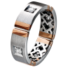 Men Ring in 14k Gold with Diamonds