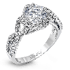 Engagement Ring in 18k Gold with Diamonds