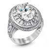 Engagement Ring in 18k Gold with Diamonds