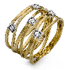 Right Hand Ring in 18k Gold with Diamonds