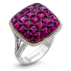 Color Ring in 18k Gold with Diamonds