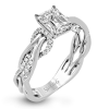 Engagement Ring in 18k Gold with Diamonds
