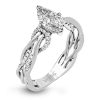 Engagement Ring in 18k Gold with Diamonds
