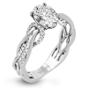Engagement Ring in 18k Gold with Diamonds