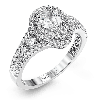 Engagement Ring in 18k Gold with Diamonds