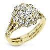 Engagement Ring in 18k Gold with Diamonds