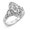Engagement Ring in 18k Gold with Diamonds
