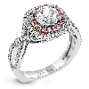 Engagement Ring in 18k Gold with Diamonds