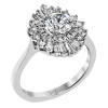 Engagement Ring in 18k Gold with Diamonds