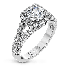 Engagement Ring in 18k Gold with Diamonds