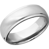 Platinum 7mm domed band with grooved edges
