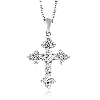 Cross Pendant in 18k Gold with Diamonds