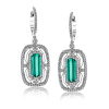 Color Earring in 18k Gold with Diamonds