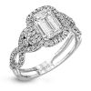 Engagement Ring in 18k Gold with Diamonds