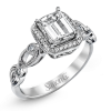 Engagement Ring in 18k Gold with Diamonds