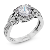 Engagement Ring in 18k Gold with Diamonds
