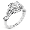 Engagement Ring in 18k Gold with Diamonds
