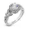Engagement Ring in 18k Gold with Diamonds