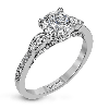 Engagement Ring in 18k Gold with Diamonds