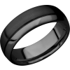 Zirconium 7mm domed band with an off center .5mm groove