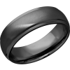 Zirconium 7mm domed band with grooved edges