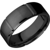 Zirconium 8mm beveled band with 6 segmented sections