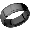 Zirconium 8mm beveled band