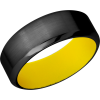 Zirconium 8mm band with a yellow Cerakote sleeve