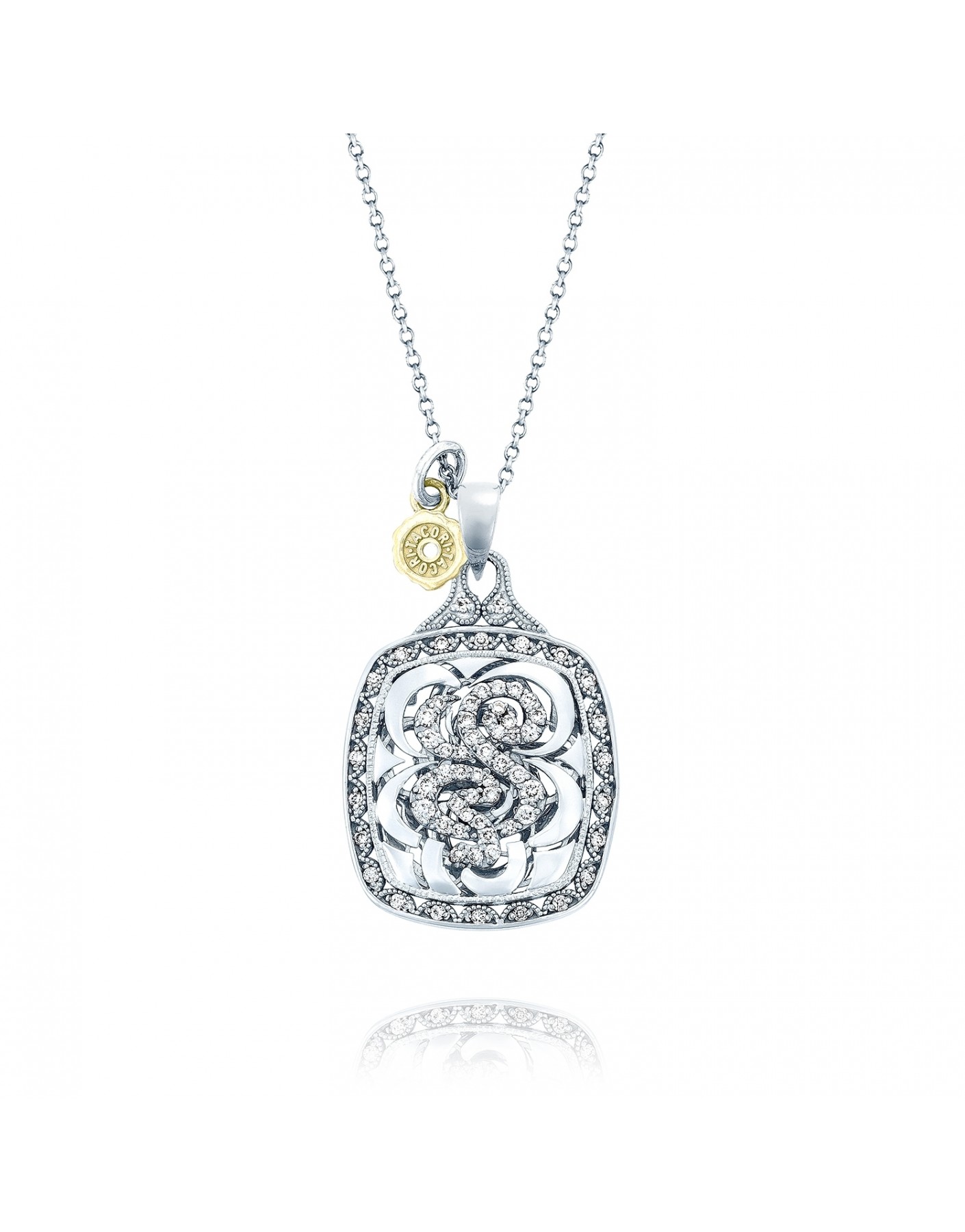 Monogram Diamond Initial Pendant in 