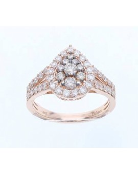 14K R/G RING 1.08 DIA