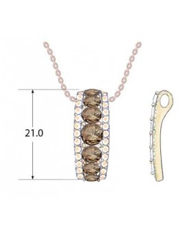 14K R/G PEND 1.96 DIA