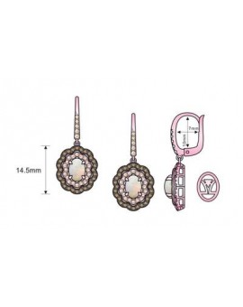 14K W/G EARR 0.82 DIA 0.90 OP |EW|