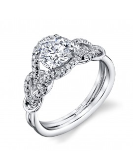 Vintage Inspired Diamond Pave Set Solea Ring Style 18R311DCZ