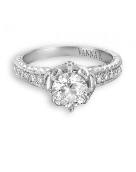 Hand Engraved Perfect Profile Diamond Ring Style 18RGL00354DCZ