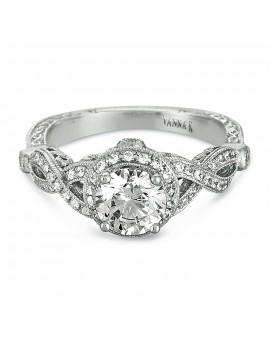 Hand Engraved Perfect Profile Diamond Ring Style 18RGL00441DCZ