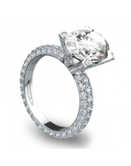 Vintage Inspired Diamond Pave Set Solea Ring Style 18RGL023DCZ