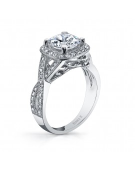 Vintage Inspired Diamond Pave Set Solea Ring Style 18RGL821DCZ