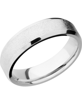 Cobalt chrome 6mm beveled band