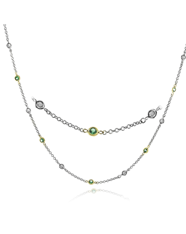 Necklace in 18k Gold with Diamonds