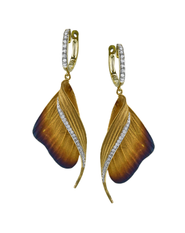 Earring in 18k Gold with Diamonds