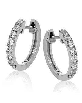 Hoop Earring in 18k Gold with Diamonds