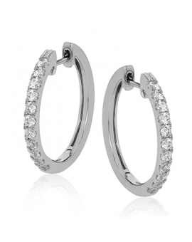 Hoop Earring in 18k Gold with Diamonds