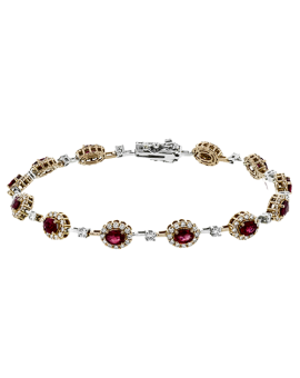 Color Bracelet in 18k Gold with Diamonds