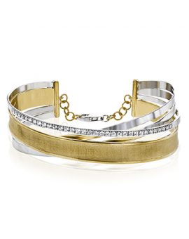 Bangle in 18k Gold with Diamonds