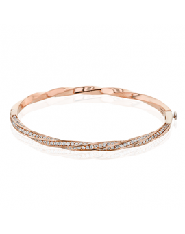 Bangle in 18k Gold with Diamonds